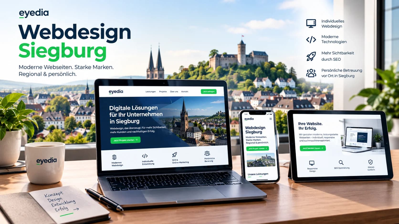 Modernes Büro in Siegburg — eyedia Webdesign Agentur